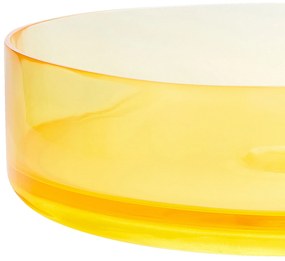 Okrúhle umývadlo ⌀ 36 cm žlté TOLOSA Beliani