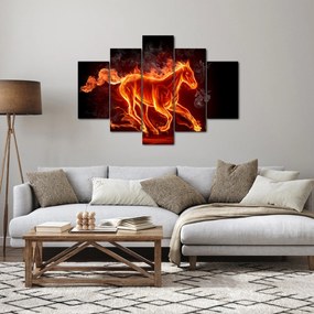 Obraz - Kôň v ohni (150x105 cm)
