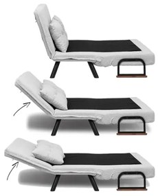 Rozkladacia dvojmiestná pohovka QIRA, sivá