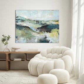 Obraz s ručne maľovanými prvkami 118x90 cm Green Mountain – Malerifabrikken