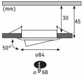 Paulmann 94472 - SADA 3xLED/6W IP23 Stmievateľné kúpeľňové svietidlo NOVA 230V