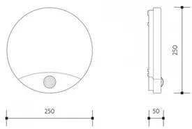 Panlux PN32300003 Prisadené LED svietidlo so senzorom Olga 10 W, biela
