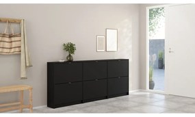 Čierna výklopná skrinka na topánky Shoes – Tvilum