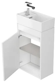 Cersanit Crea, závesná skrinka + umývadlo 40cm, SET B102, biela, S801-276