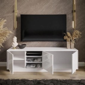 TV STOLÍK ALWIN BIELY VYSOKÝ LESK 156 cm