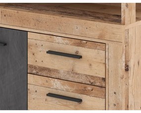 Komoda RUNA svetlohnedá/antracit