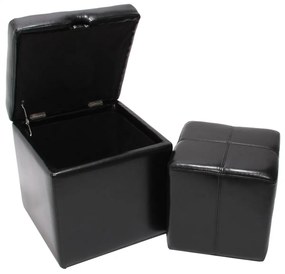 Sedacia kocka Onex (SET 2 ks) - Čierna