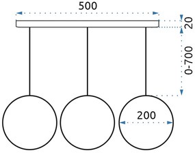 Toolight - Stropné svietidlo 3xE27, zlatá-biela, OSW-08197