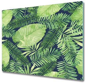 Sklenená doska na krájanie Tropické listy 60x52 cm