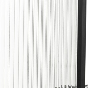 Novoterm Štvrťkruhový sprchový kút NV-Soho 90x90 čierna/ornamentné sklo + vanička