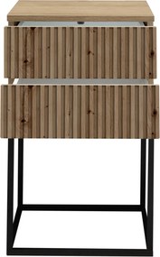 Nočný stolík s 2 zásuvkami Marle, dub artisan