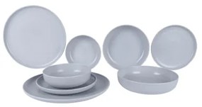 Jedálenská súprava 8 ks sivá/porcelán