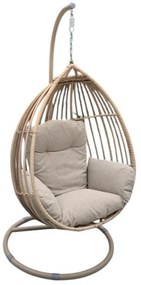 Závesné ratanové kreslo VALETA prírodná farba