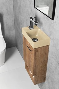 Krémové betónové umývadlo 31x17 cm Piccolino – Sapho