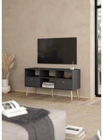 Antracitový TV stolík 117x61 cm Bodo – Tvilum