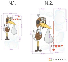 Nálepka na stenu - Bocian Pilot