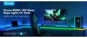 Govee - Neon LED podsvietenie pre stôl 3m RGBIC Wi-Fi