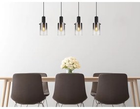 Globo 15907-4H - Luster na lanku FLORENTINA 4xE27/40W/230V čierna