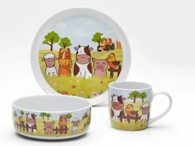 Detská jedálenská súprava (3 diely) Zvieratká z farmy%