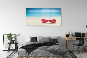 Obraz plexi Srdce červené piesočné more 140x70 cm