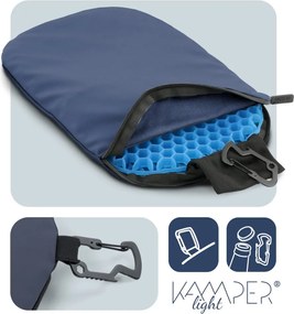 Cestovný podsedák MOSH Kamper light tmavomodrá / čierna
