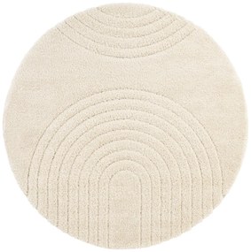 Hanse Home, Kusový koberec Norwalk 105104 cream kruh, 160x160 (priemer) kruh, biela, obývacia izba