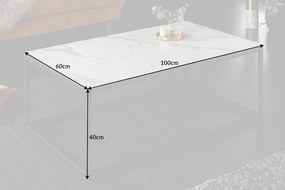 Konferenčný stolík Symbiosis 100cm mramorový vzhľad keramika
