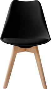Čierna stolička v škandinávskom štýle K-NANTES BLACK DSW