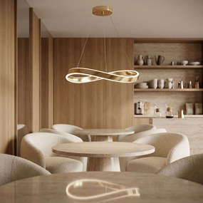 Toolight Toolight, LED závesné svietidlo, 80cm, 70W, 4000K, 5000lm SWE068-CP, zlatá lesklá, OSW-20168