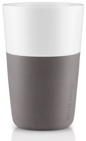 Eva Solo Porcelánová termošálka Cafe Latte Elephant Grey 360 ml - set 2 ks