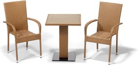 Hnedý záhradný jedálenský stôl Timpana Ciara Cappuccino