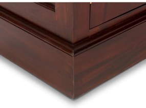 furniture-nabytek.cz - Masívna knižnica Cambridge III z mahagónu, lakovaná, hnedá – 90×40×182 cm