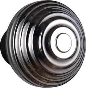 Tmavosivé sklenené LED nástenné svietidlo na USB ø 15,5 cm Earl – Reality