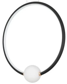 LED luster Celia 43 čierne s diaľkovým ovládaním