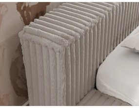 Sivá čalúnená dvojlôžková posteľ s úložným priestorom s roštom 180x200 cm Cloe – Ropez