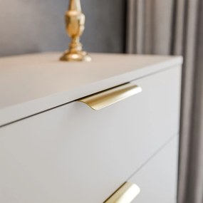 KOMODA MARION 2S KAŠMÍR ZLATÉ ÚCHYTKY LED 95 cm