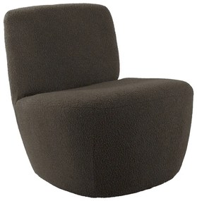 Sivohnedé kreslo z textílie buklé Ada – Leitmotiv