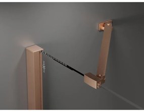 Mexen Velar Duo, posuvné dvere do otvoru 160x200 cm, 8mm číre sklo, medená matná, 871-160-000-02-65