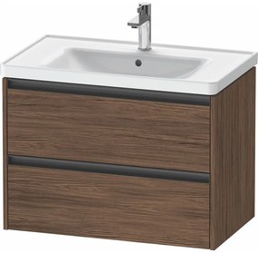 DURAVIT Ketho 2 závesná skrinka pod umývadlo, 2 zásuvky, 784 x 455 x 549 mm, orech tmavý, K25283021210000