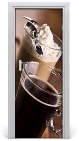 Fototapeta na dvere samolepiace káva Frappe 95x205 cm