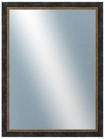 DANTIK - Zrkadlo v rámu, rozmer s rámom 60x80 cm z lišty CARRARA hnedočierna (2948)