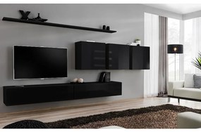 Obývacia stena Switch VII Čierna