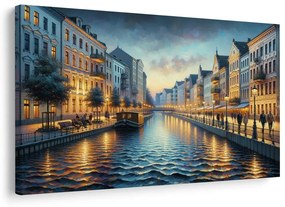 Obraz romantické mesto pri vode