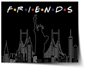 Sablio Plagát Seriál Priatelia FRIENDS Obrysy - 60x40 cm