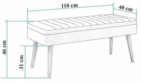 Lavica Vina 2 Grey and Walnut