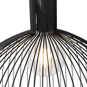 Inteligentné okrúhle závesné svietidlo čierne 50 cm vrátane Wifi G95 - Dos