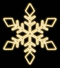 LED světelná vločka XI, závěsná 3D tisk, pr. 104 cm, teple bílá