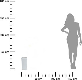 Plastový květináč Porto Riflo 36,6x18,9x18,9 cm bílý