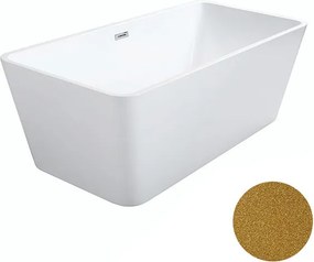 Besco Akrylátová voľne stojaca vaňa Evita Glam Z 160x80 BESCO-Typ výpuste: Click-Clack s prepadom, grafit, BESCO-Rozmery: 160x80, BESCO-Farba: Biela/…
