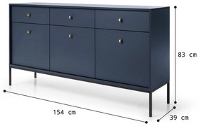 PIA Široká komoda Mono - navy